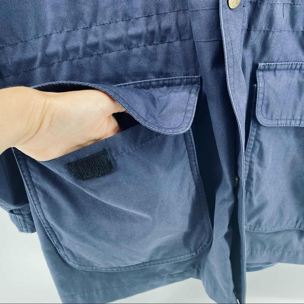 Eddie Bauer Blue Zip Snap Nylon Lined Jacket - Picture 4 of 16
